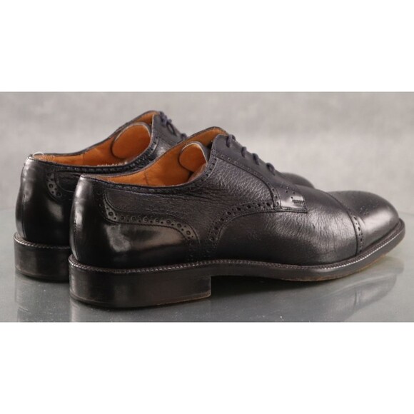 Johnston & Murphy Cellini Men\'s Cap Toe Medallion Dress Shoes Size 10.5 Leather main image 9
